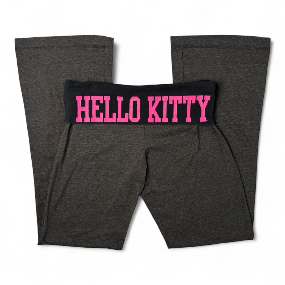 Hello Kitty Script Fold Over Yoga Pants